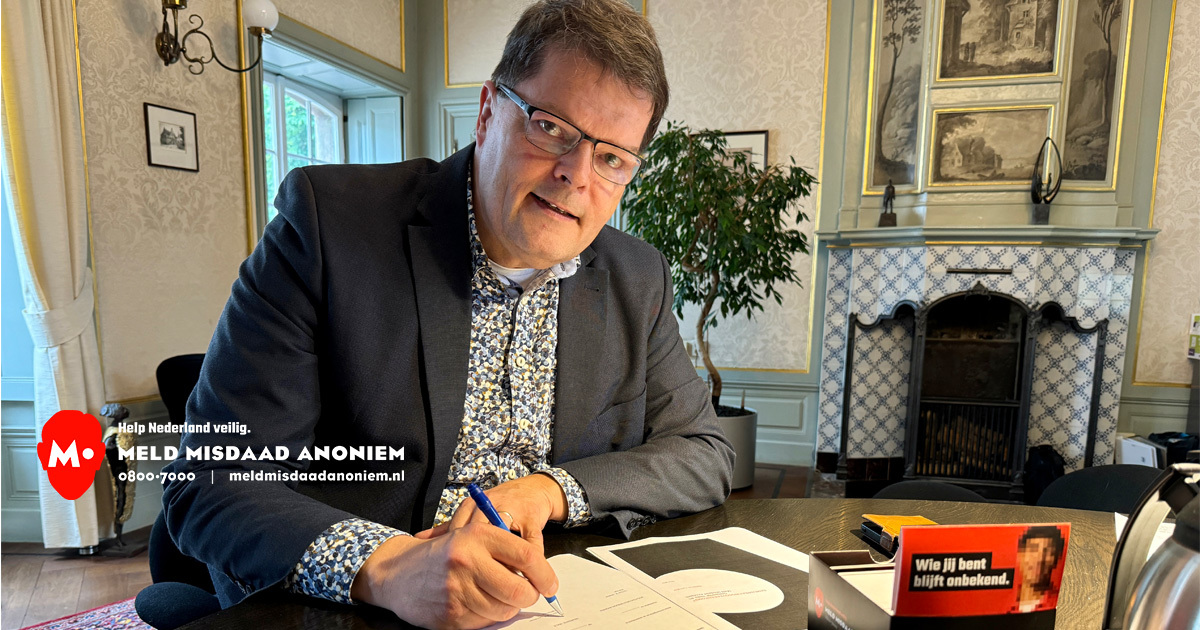 Ondertekening overeenkomst Meld Misdaad Anoniem