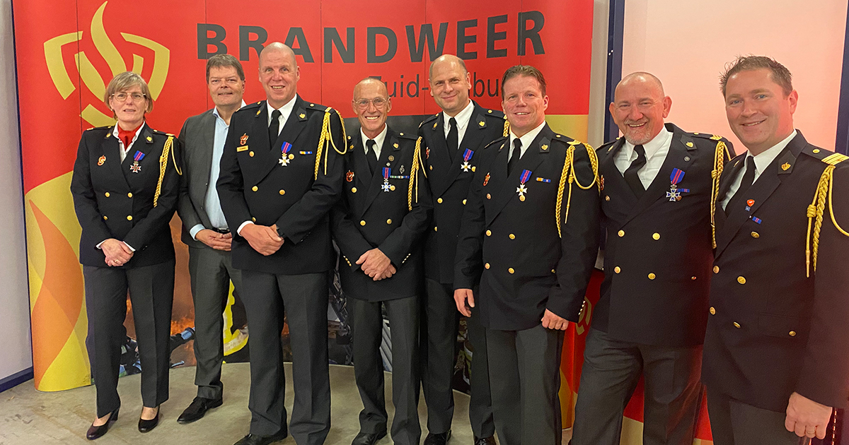 Brandweer jubilarissen